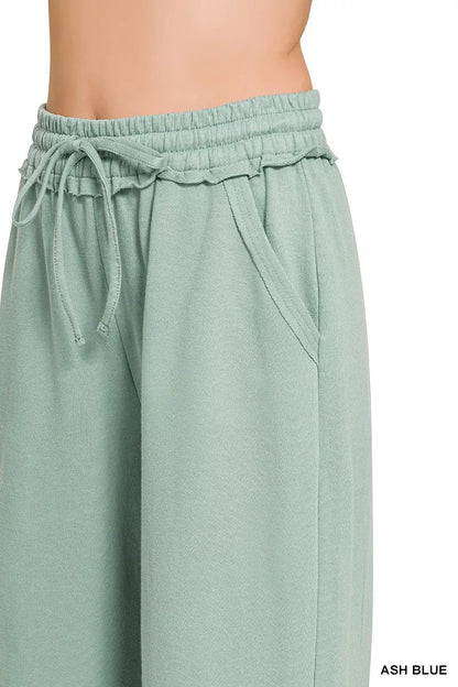 Zenana French Terry Wide Leg Sweatpants - Bitsy Gypsy Boutique
