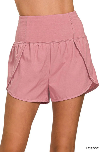 Zenana High Waisted Zippered Back Pocket Running Shorts - Bitsy Gypsy Boutique