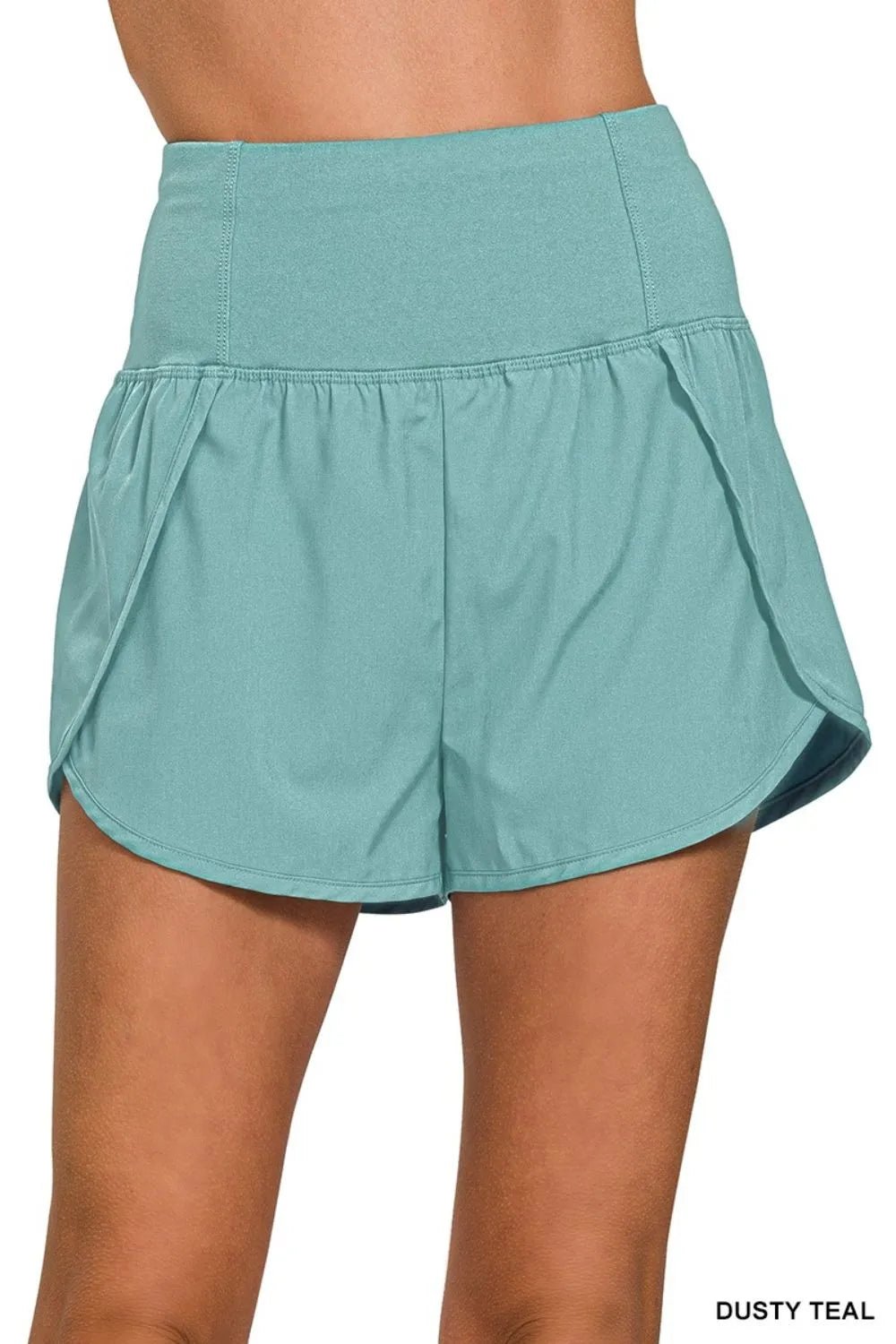 Zenana High Waisted Zippered Back Pocket Running Shorts - Bitsy Gypsy Boutique