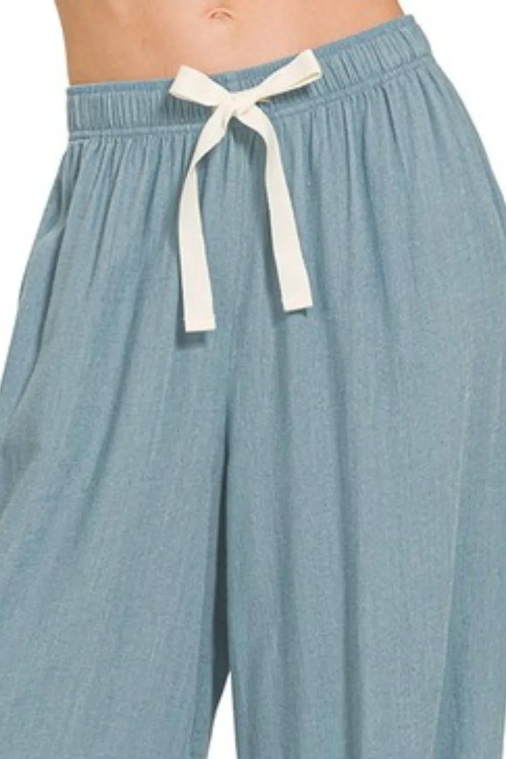 Zenana Linen Drawstring Pants - Bitsy Gypsy Boutique
