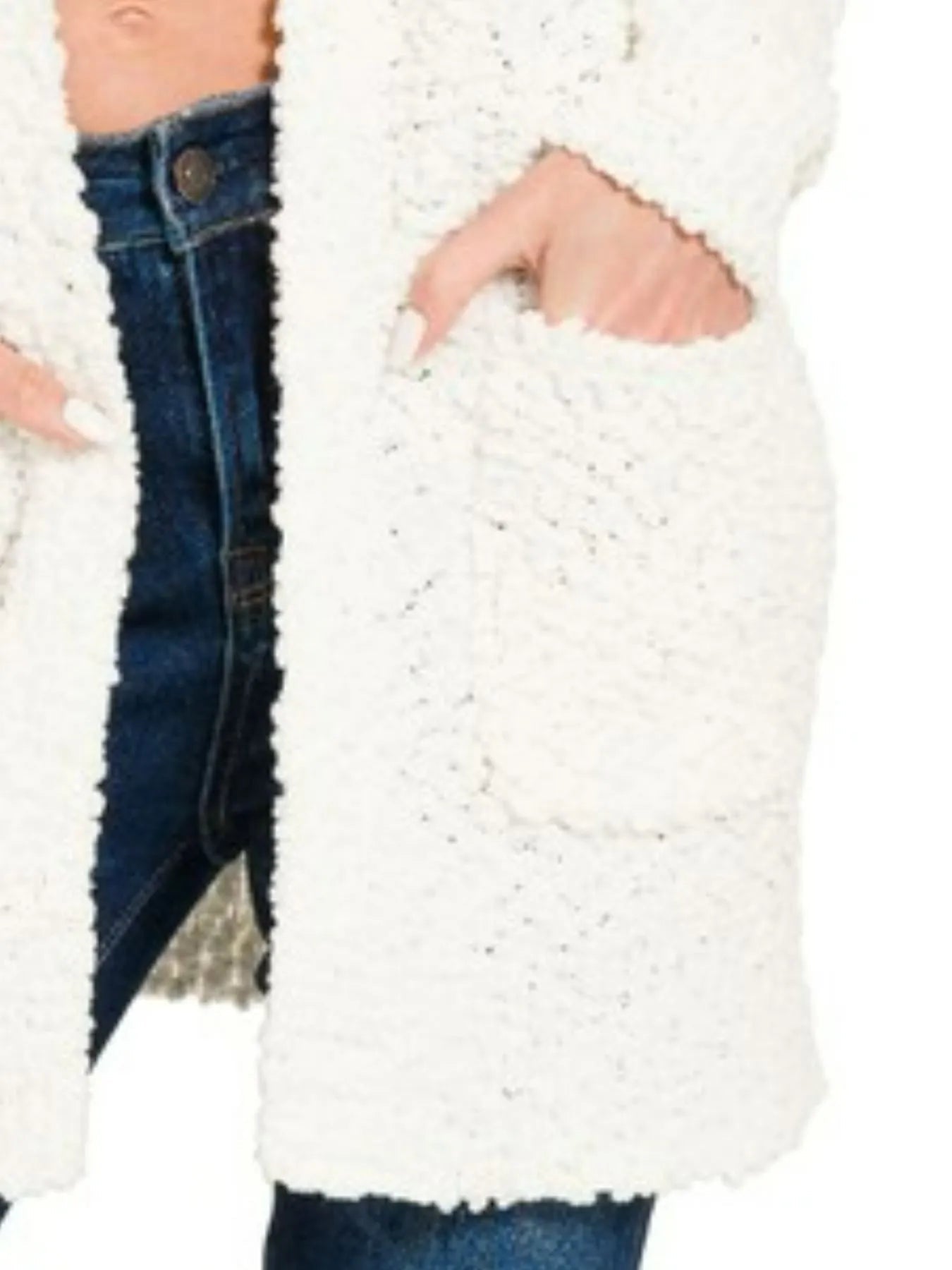 Zenana Long Sleeve Popcorn Sweater Cardigan with Pockets - Bitsy Gypsy Boutique