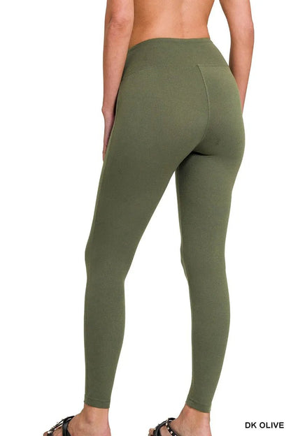 Zenana Microfiber Waistband Leggings - Bitsy Gypsy Boutique