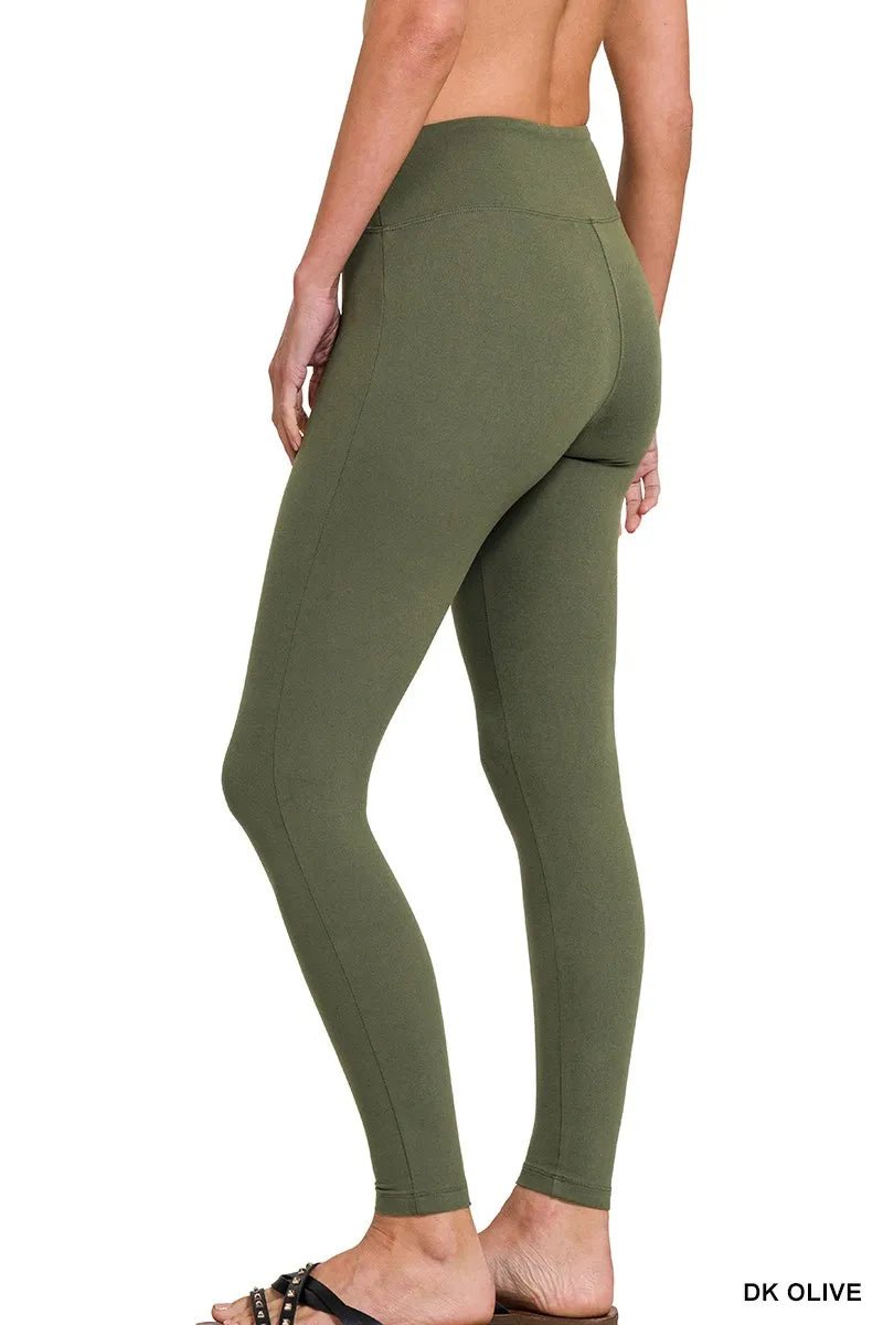Zenana Microfiber Waistband Leggings - Bitsy Gypsy Boutique
