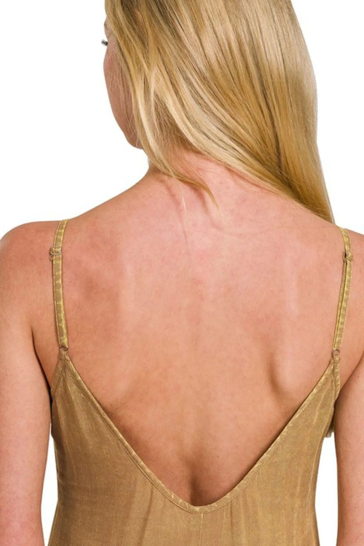 Zenana Mineral Washed Rayon Challis Cami Dress - Bitsy Gypsy Boutique