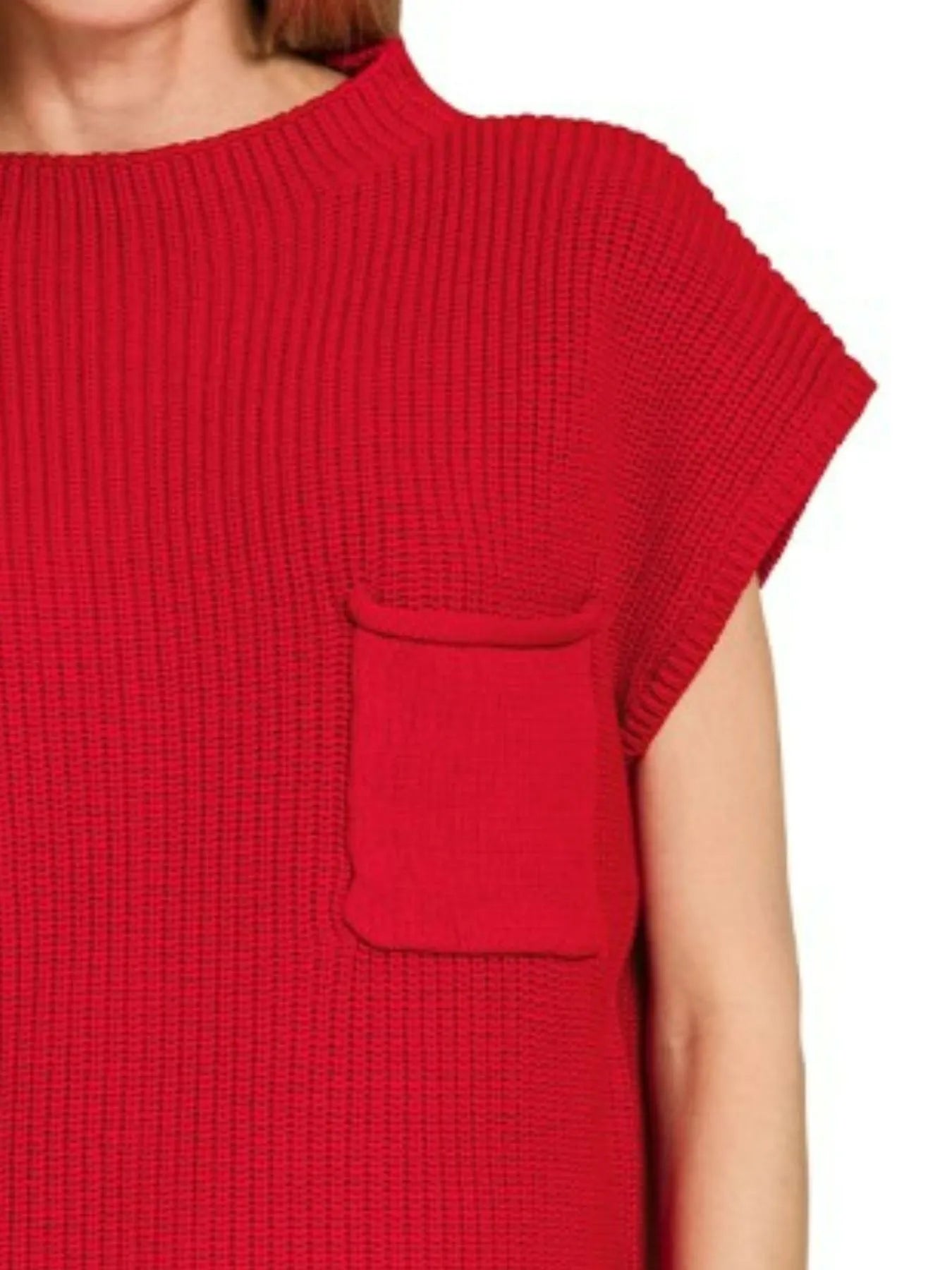 Zenana Mock Neck Short Sleeve Sweater - Bitsy Gypsy Boutique