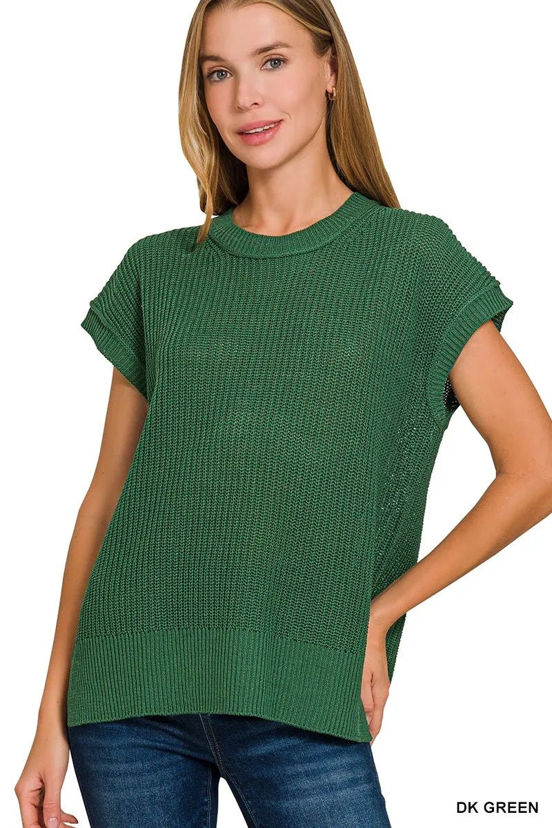 Zenana Oversized Crew Neck Sweater - Bitsy Gypsy Boutique