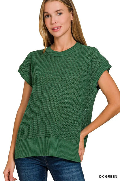 Zenana Oversized Crew Neck Sweater - Bitsy Gypsy Boutique