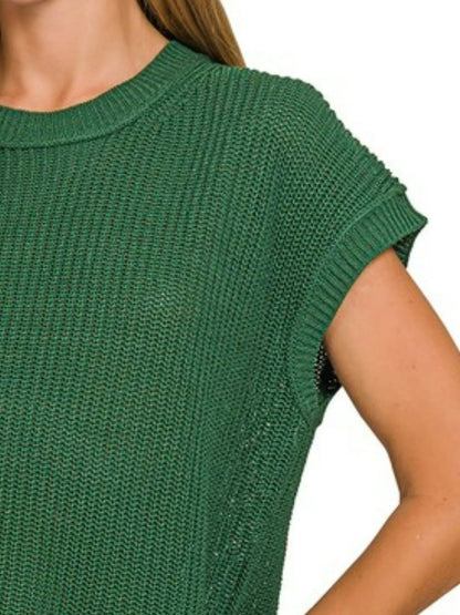Zenana Oversized Crew Neck Sweater - Bitsy Gypsy Boutique