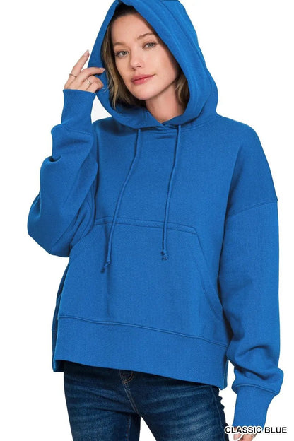 Zenana Oversized Fleece Kangaroo Pocket Hoodie - Bitsy Gypsy Boutique