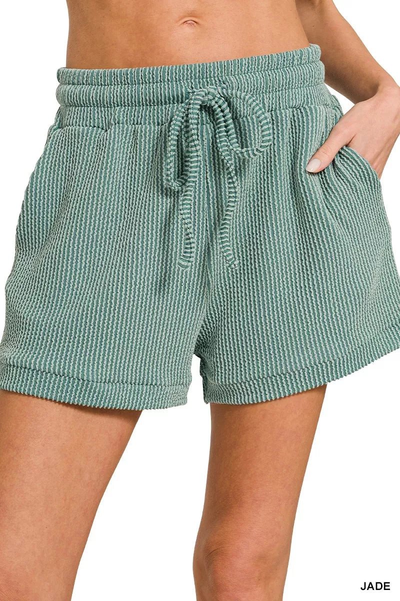 Zenana Raised Rib Cap Sleeve Top & Shorts Set - Bitsy Gypsy Boutique