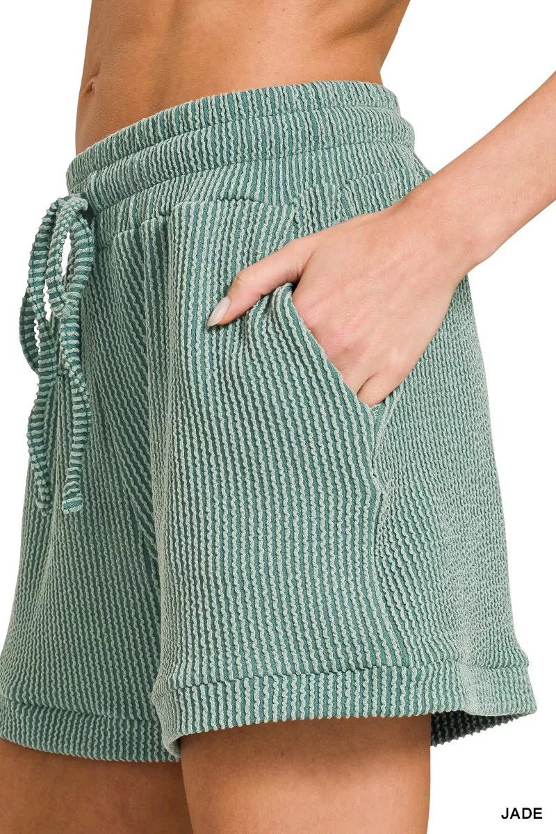 Zenana Raised Rib Cap Sleeve Top & Shorts Set - Bitsy Gypsy Boutique