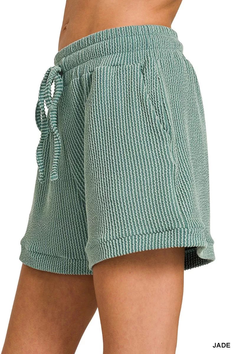 Zenana Raised Rib Cap Sleeve Top & Shorts Set - Bitsy Gypsy Boutique