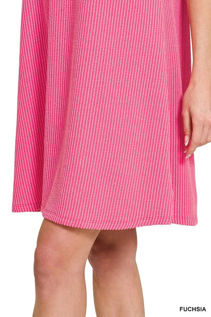 Zenana Raised Rib Sleeveless Mini Dress - Bitsy Gypsy Boutique