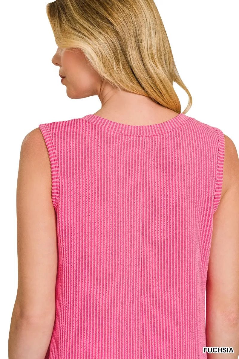 Zenana Raised Rib Sleeveless Mini Dress - Bitsy Gypsy Boutique