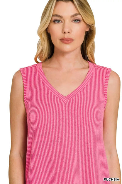 Zenana Raised Rib Sleeveless Mini Dress - Bitsy Gypsy Boutique