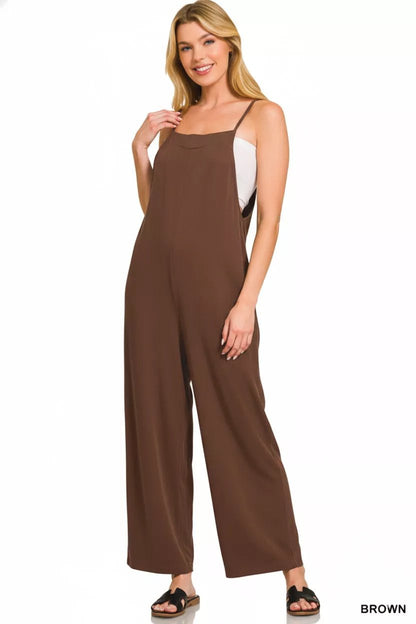 Zenana Rayon Woven Wide Leg Jumpsuit - Bitsy Gypsy Boutique