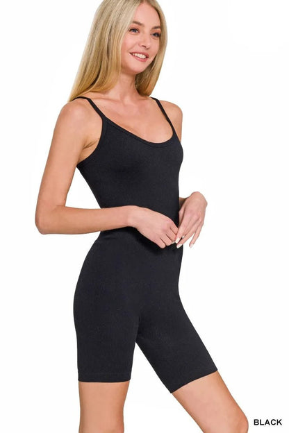 Zenana Ribbed Seamless Bodysuit - Bitsy Gypsy Boutique