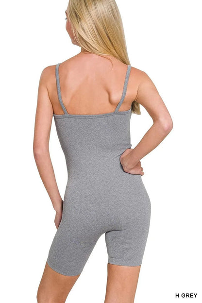Zenana Ribbed Seamless Bodysuit - Bitsy Gypsy Boutique