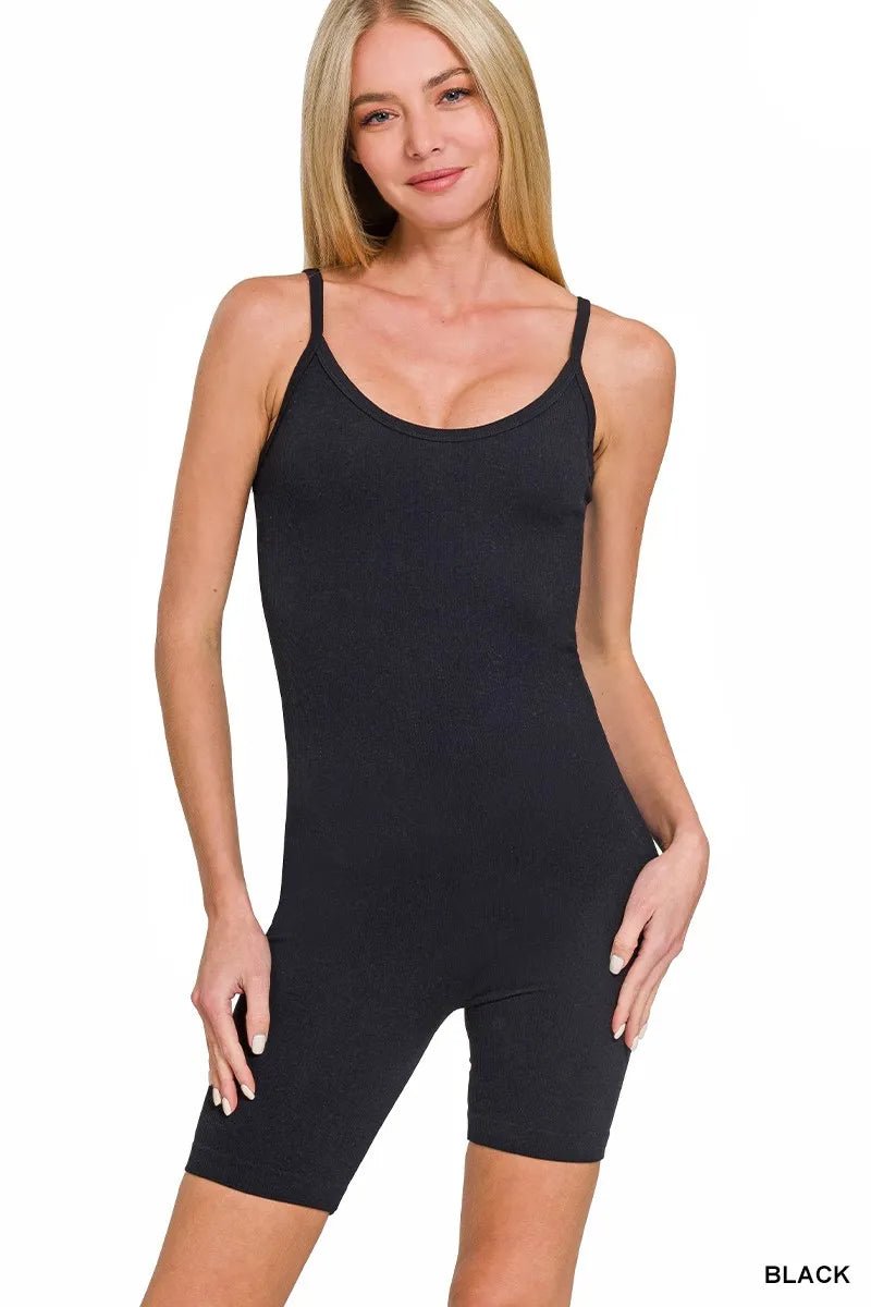 Zenana Ribbed Seamless Bodysuit - Bitsy Gypsy Boutique