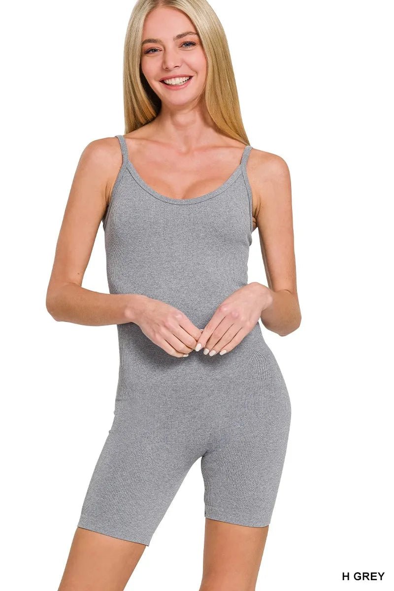 Zenana Ribbed Seamless Bodysuit - Bitsy Gypsy Boutique