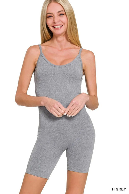 Zenana Ribbed Seamless Bodysuit - Bitsy Gypsy Boutique