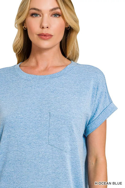 Zenana Round Neck Short Sleeve Midi Dress - Bitsy Gypsy Boutique