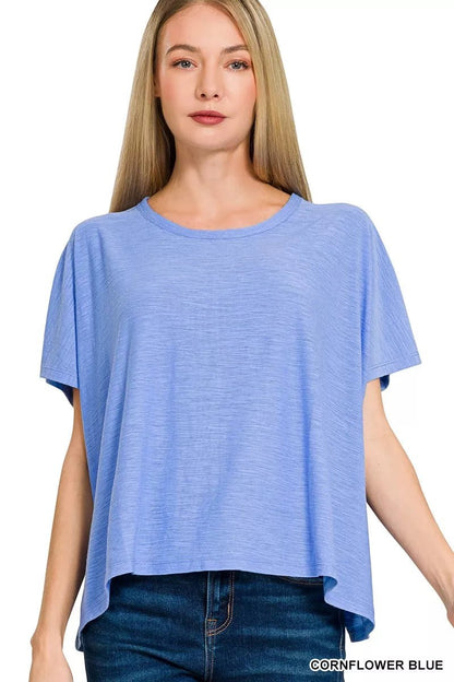 Zenana Round Neck Short Sleeve T-Shirt - Bitsy Gypsy Boutique