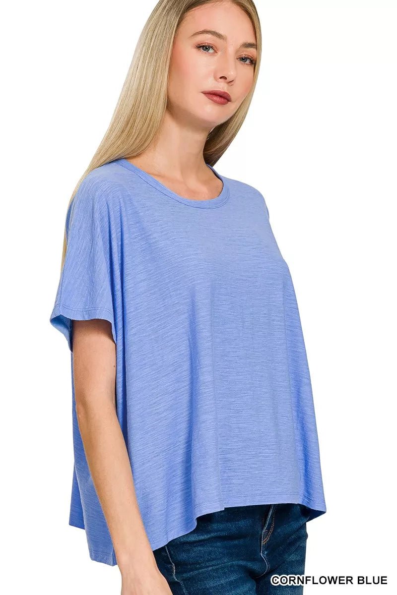 Zenana Round Neck Short Sleeve T-Shirt - Bitsy Gypsy Boutique