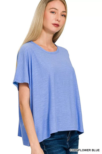 Zenana Round Neck Short Sleeve T-Shirt - Bitsy Gypsy Boutique