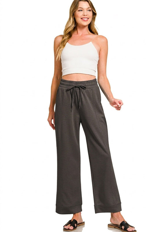 Zenana Scuba Drawstring Pants - Bitsy Gypsy Boutique