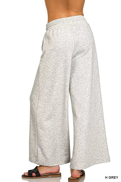 Zenana Scuba Drawstring Wide Leg Pants - Bitsy Gypsy Boutique
