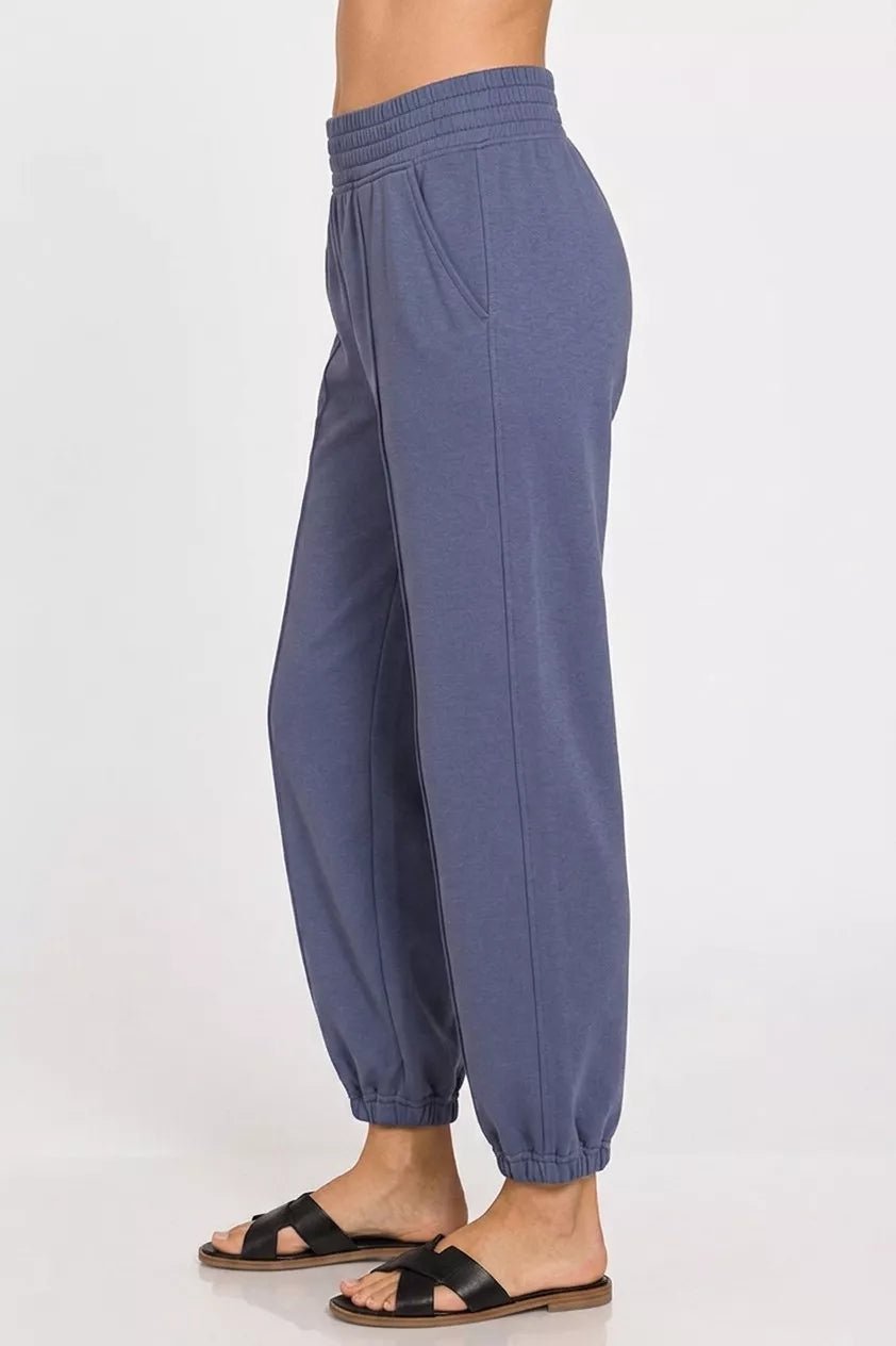 Zenana Scuba Elastic Waist Joggers with pockets - Bitsy Gypsy Boutique