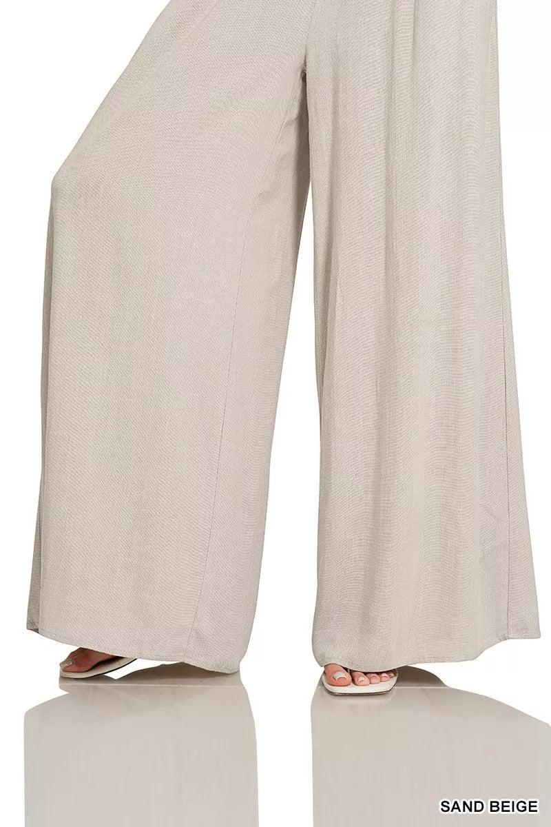 Zenana Smocked Waistband Wide Leg Lounge Pants - Bitsy Gypsy Boutique
