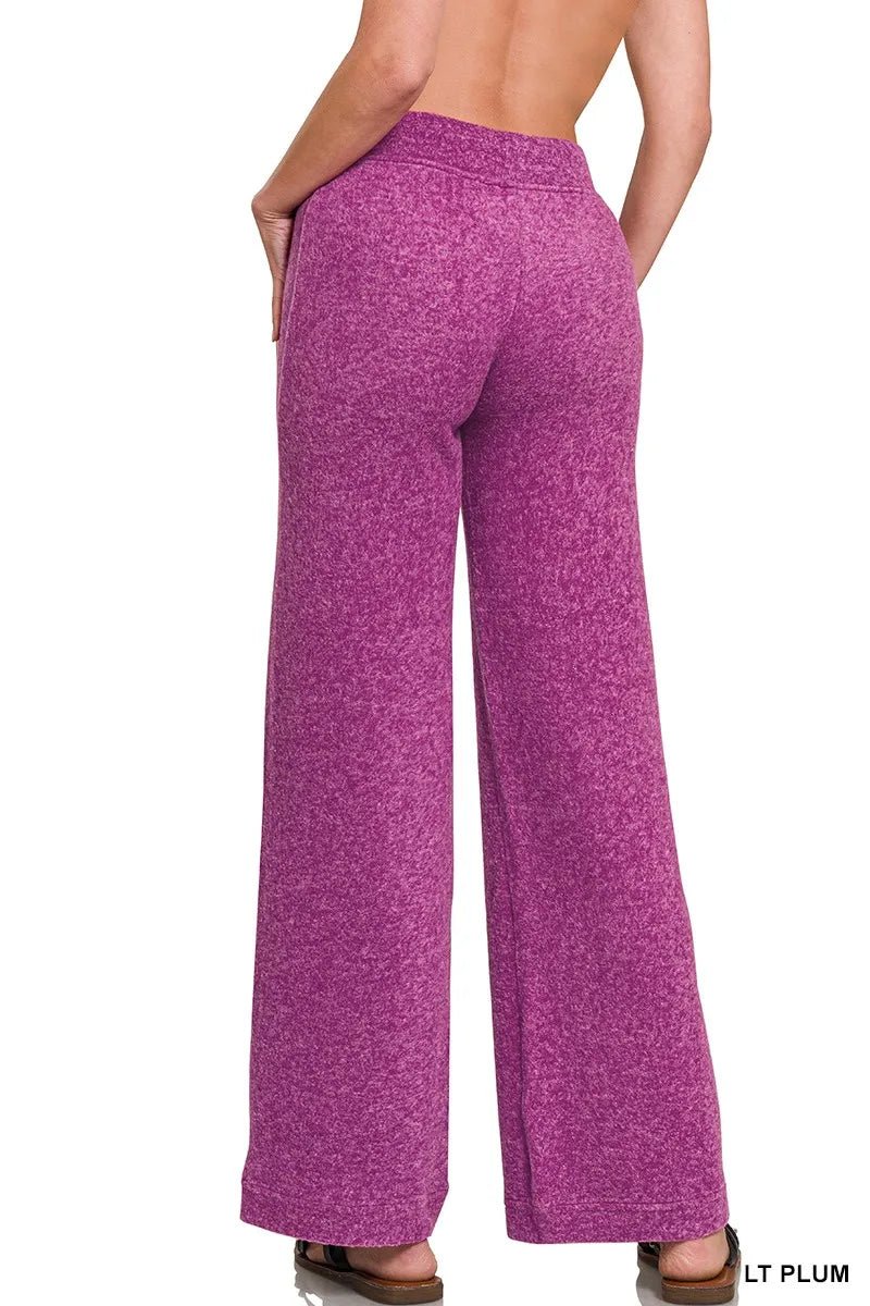 Zenana Soft Brushed Hacci Pants - Bitsy Gypsy Boutique