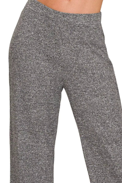 Zenana Soft Elastic Waisted Flare Pants - Bitsy Gypsy Boutique