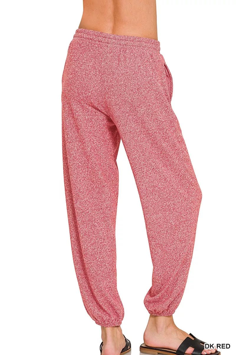 Zenana Soft Melange Hacci Jogger - Bitsy Gypsy Boutique