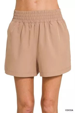 Zenana Soft Woven Lined Shorts With Pocket - Bitsy Gypsy Boutique