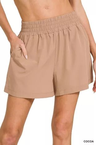 Zenana Soft Woven Lined Shorts With Pocket - Bitsy Gypsy Boutique