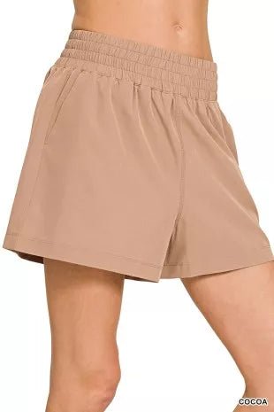 Zenana Soft Woven Lined Shorts With Pocket - Bitsy Gypsy Boutique