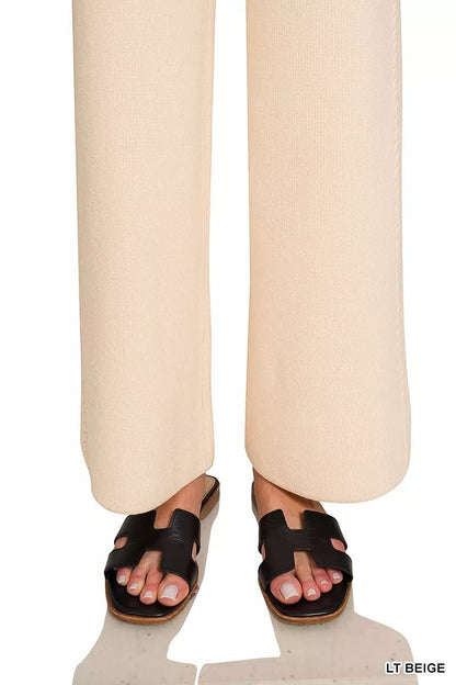 Zenana Viscose Round Neck Top & Pants Set - Bitsy Gypsy Boutique