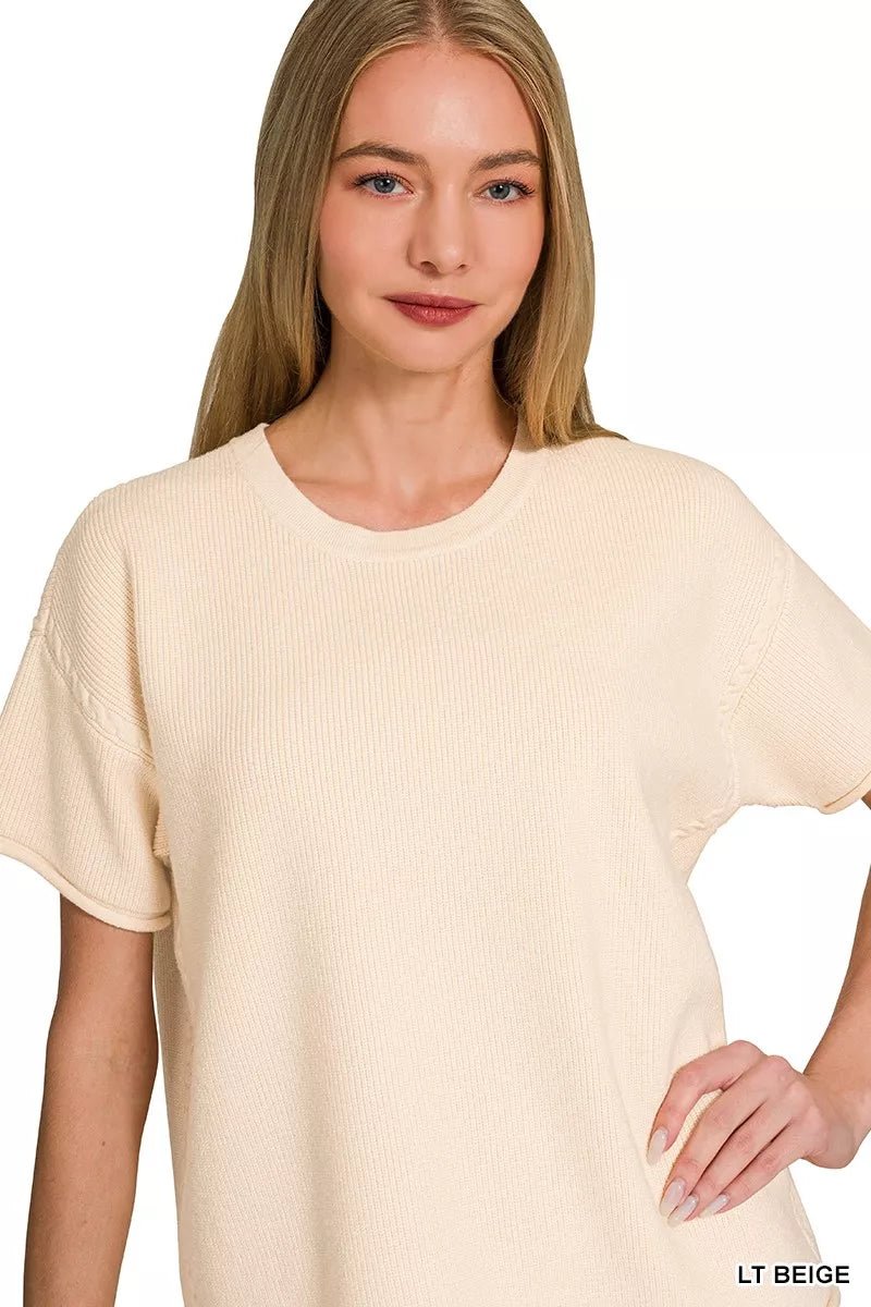 Zenana Viscose Round Neck Top & Pants Set - Bitsy Gypsy Boutique