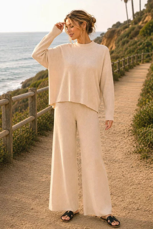 Zenana Viscose Sweater Top & Pants Set - Bitsy Gypsy Boutique