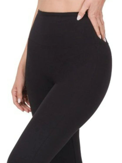 Zenana Wide Waistband Yoga Flare Pants - Bitsy Gypsy Boutique
