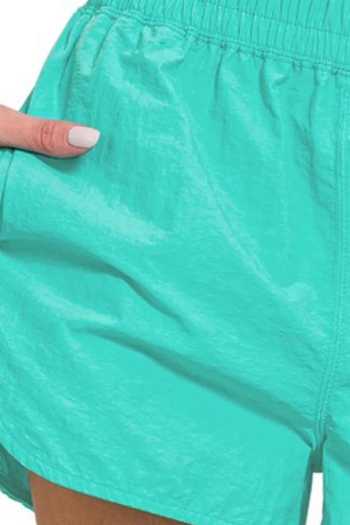 Zenana Windbreaker Smocked Waistband Running Shorts - Bitsy Gypsy Boutique