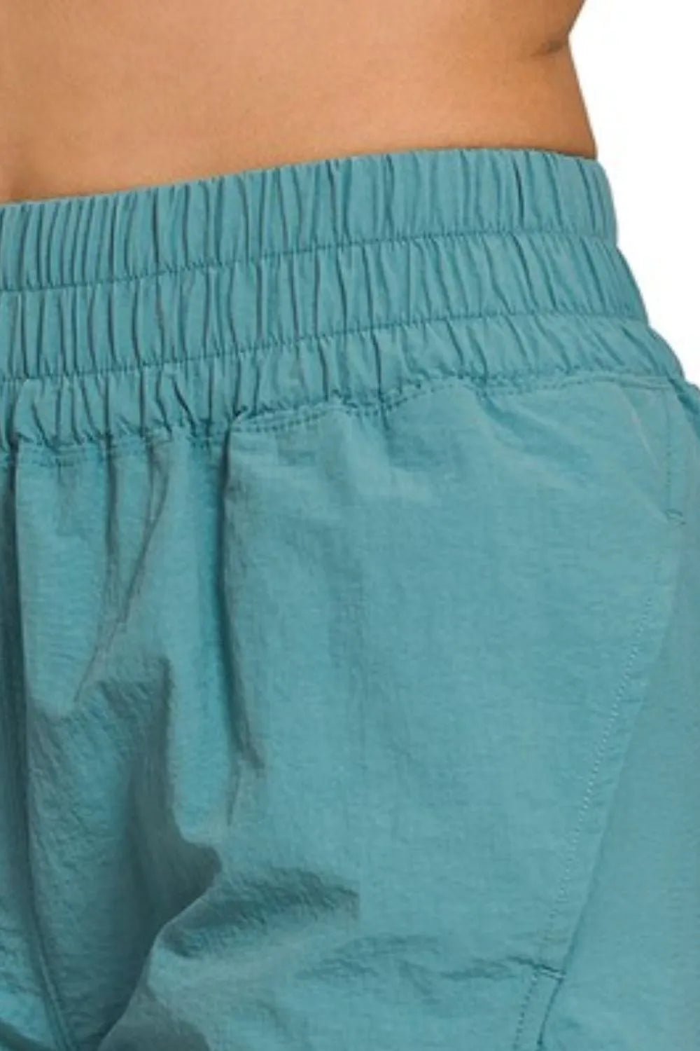 Zenana Windbreaker Smocked Waistband Running Shorts - Bitsy Gypsy Boutique