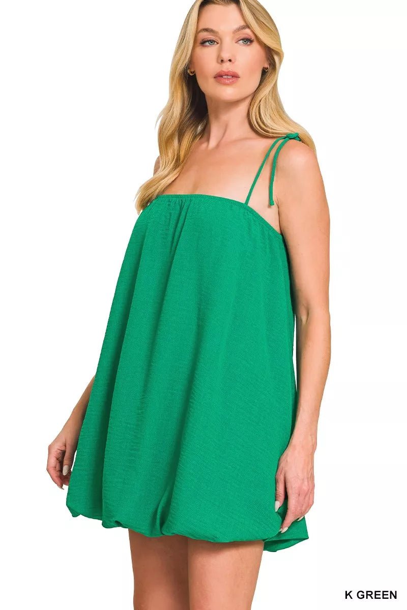 Zenana Woven Airflow Mini Bubble Dress - Bitsy Gypsy Boutique