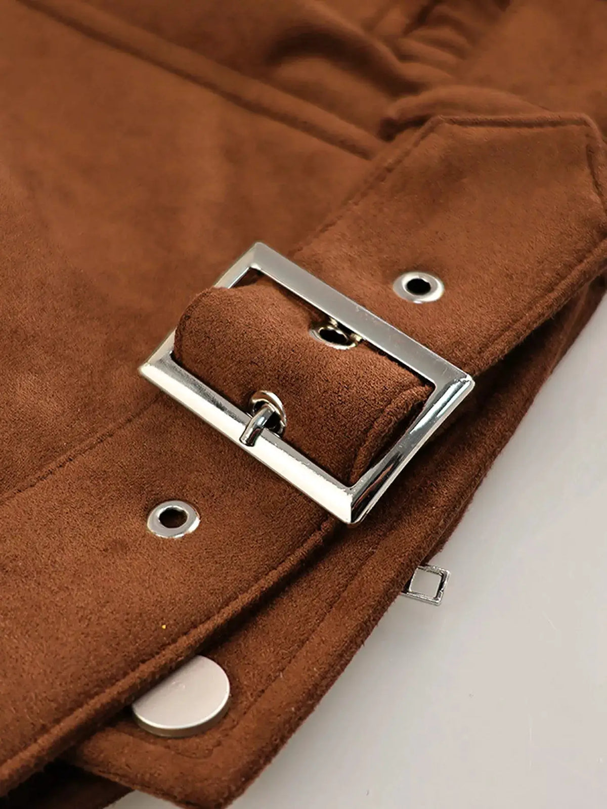 Zip Up Dropped Shoulder Moto Jacket by Trendsi