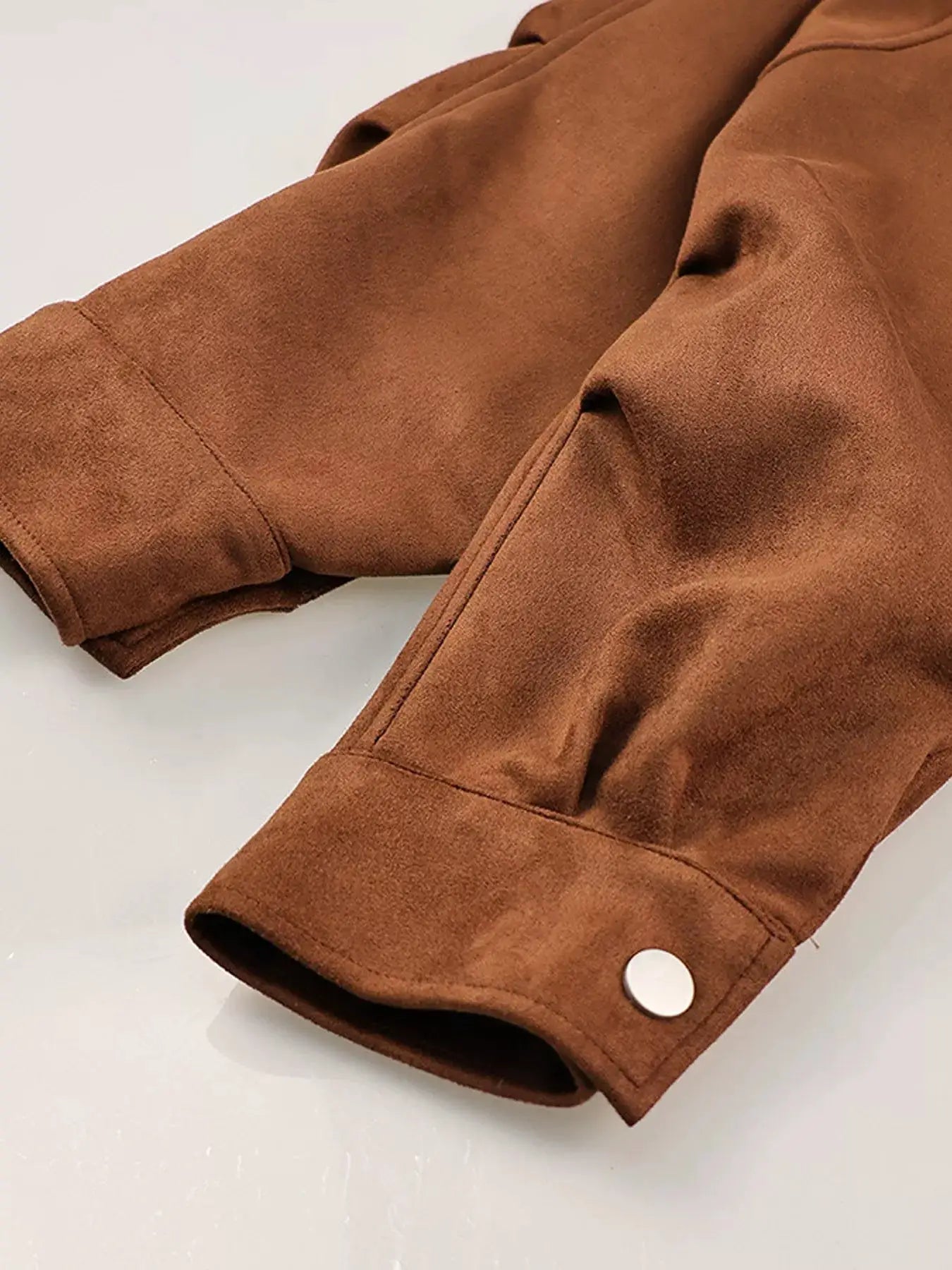 Zip Up Dropped Shoulder Moto Jacket by Trendsi