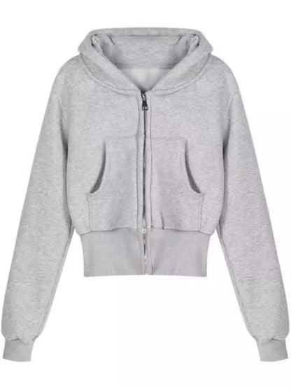 Zip-Up Hoodie with Front Pockets - Bitsy Gypsy Boutique