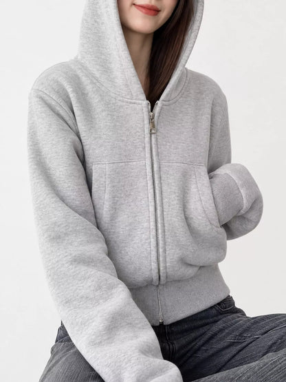 Zip-Up Hoodie with Front Pockets - Bitsy Gypsy Boutique